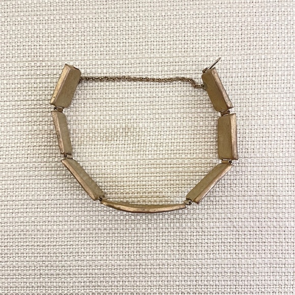 Vintage 40-s Hand Painted Mother of Pearl Asia Bracelet - Picture 2 of 5